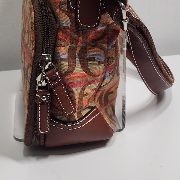 Fossil Canvas Crossbody / Shoulder Bag Purse - Picture 3 of 13